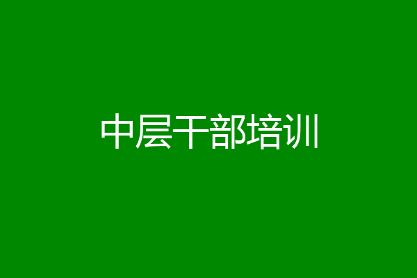 中层干部培训