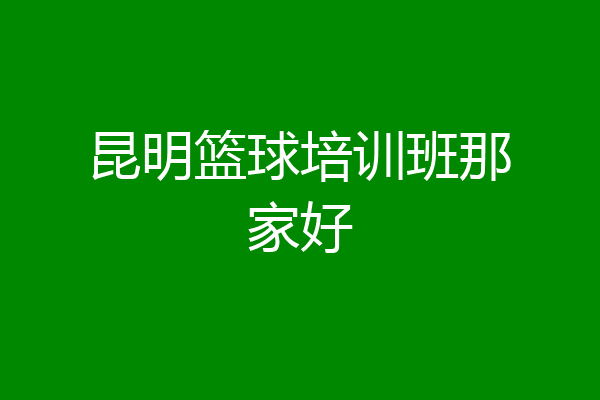 昆明篮球培训班那家好