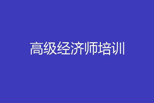 高级经济师培训