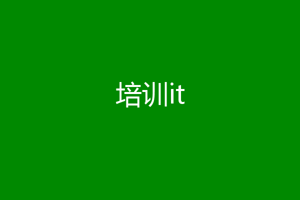 培训it