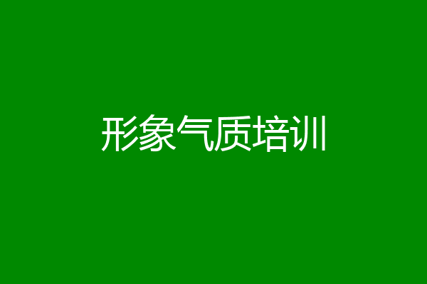 形象气质培训