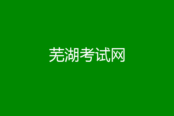 芜湖考试网