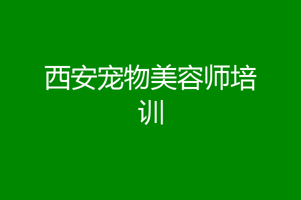 西安宠物美容师培训