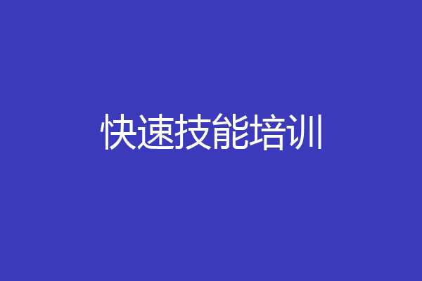快速技能培训