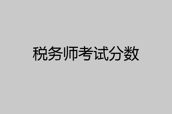 税务师考试分数