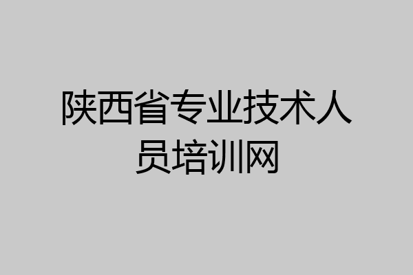 陕西省专业技术人员培训网