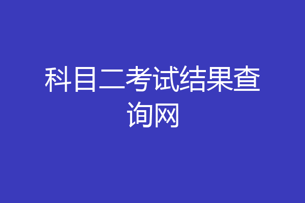 科目二考试结果查询网