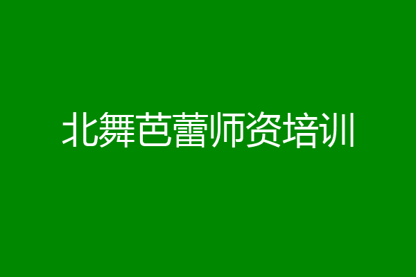 北舞芭蕾师资培训
