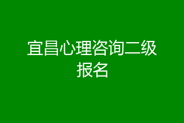 宜昌心理咨询二级报名