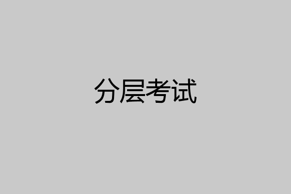 分层考试