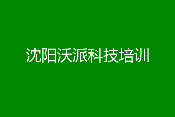 沈阳沃派科技培训