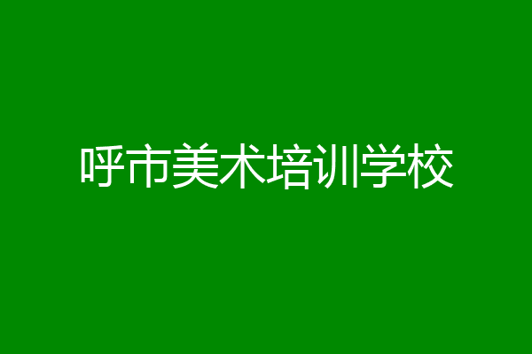 呼市美术培训学校