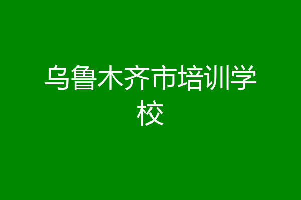 乌鲁木齐市培训学校