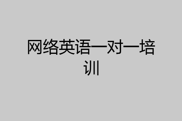 网络英语一对一培训