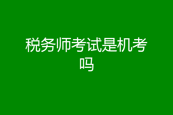 税务师考试是机考吗