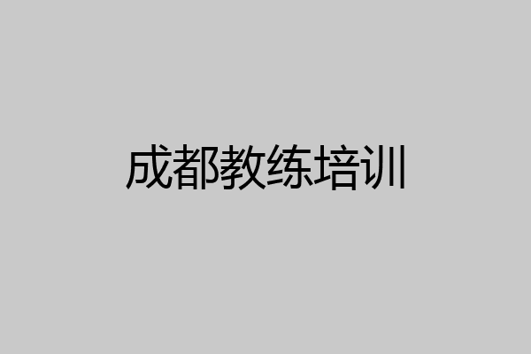 成都教练培训