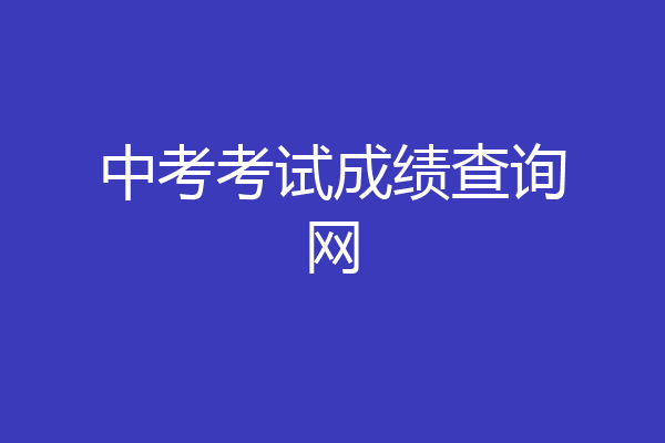 中考考试成绩查询网