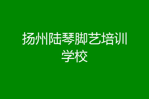 扬州陆琴脚艺培训学校