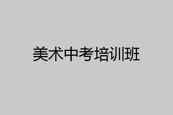 美术中考培训班