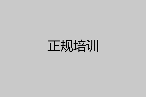 正规培训