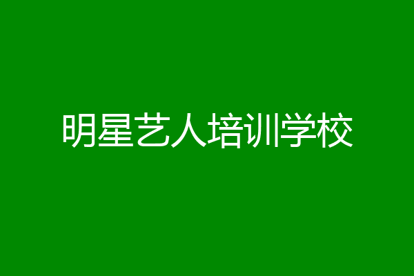 明星艺人培训学校