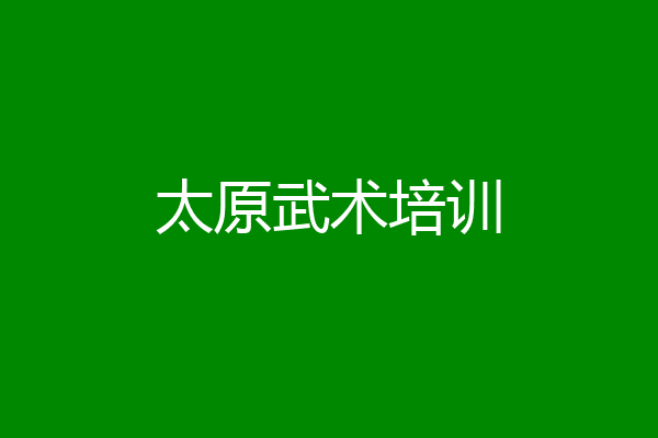 太原武术培训