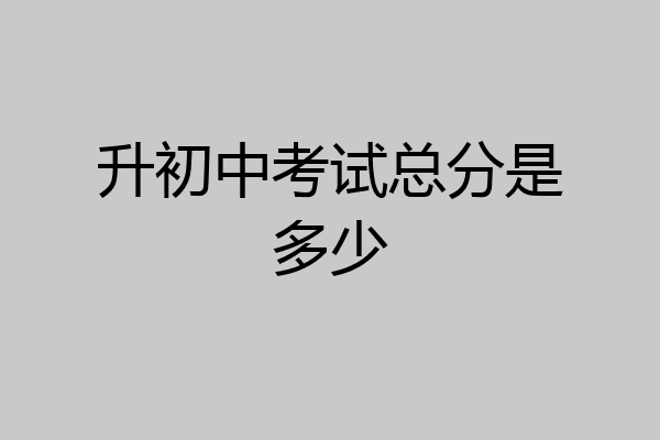 升初中考试总分是多少