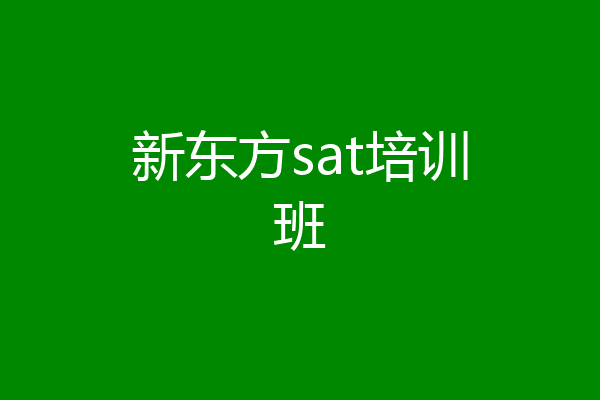 新东方sat培训班