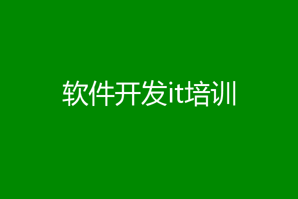 软件开发it培训
