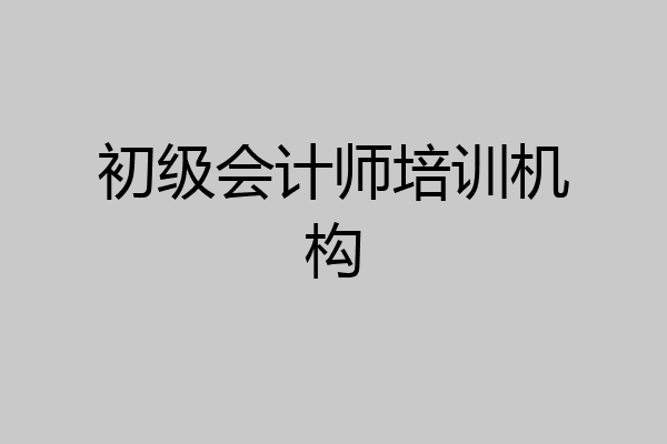 初级会计师培训机构