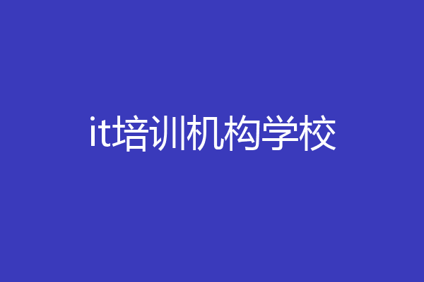 it培训机构学校