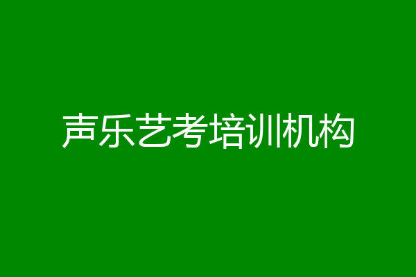 声乐艺考培训机构