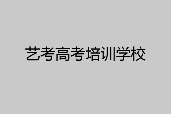 艺考高考培训学校