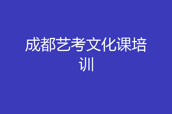 成都艺考文化课培训