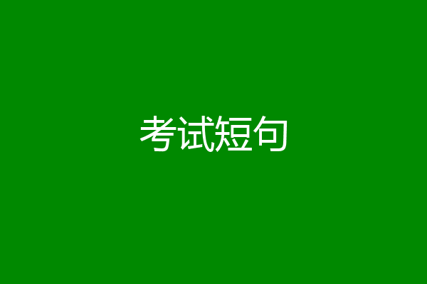 考试短句