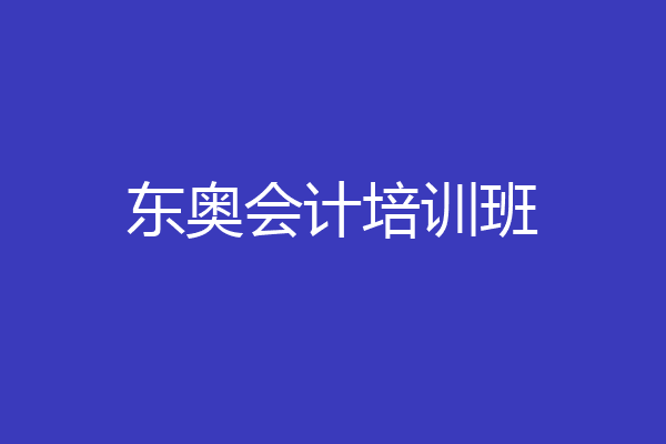 东奥会计培训班