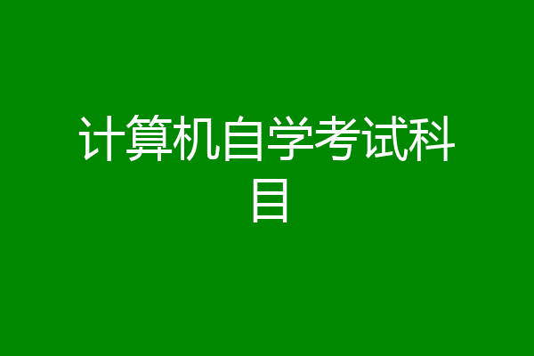 计算机自学考试科目