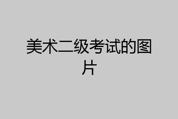 美术二级考试的图片