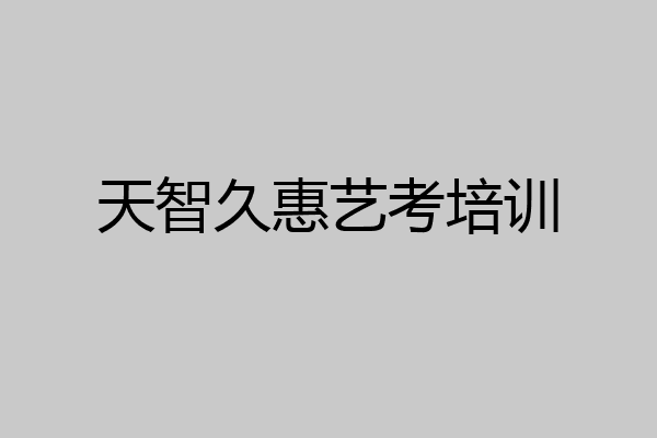 天智久惠艺考培训