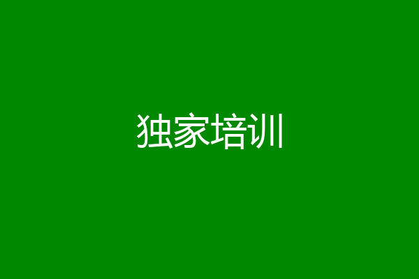 独家培训