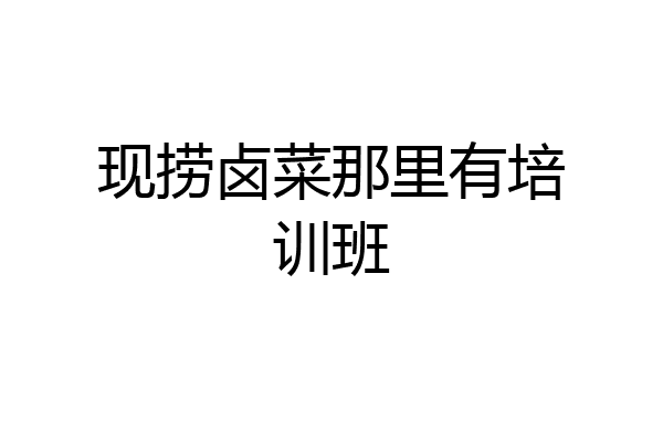 现捞卤菜那里有培训班
