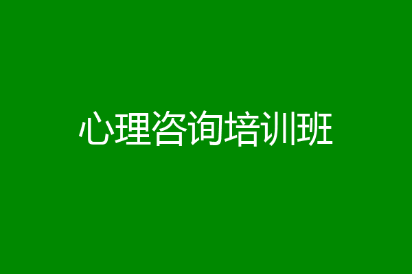 心理咨询培训班