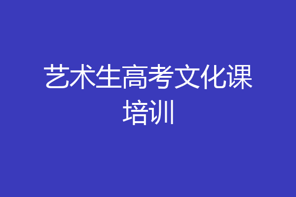 艺术生高考文化课培训
