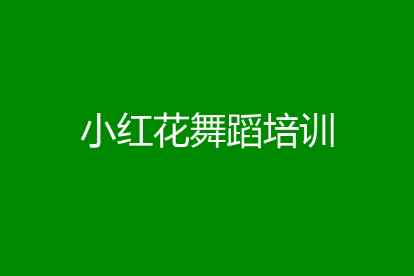 小红花舞蹈培训