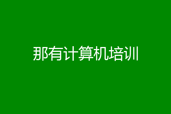 那有计算机培训