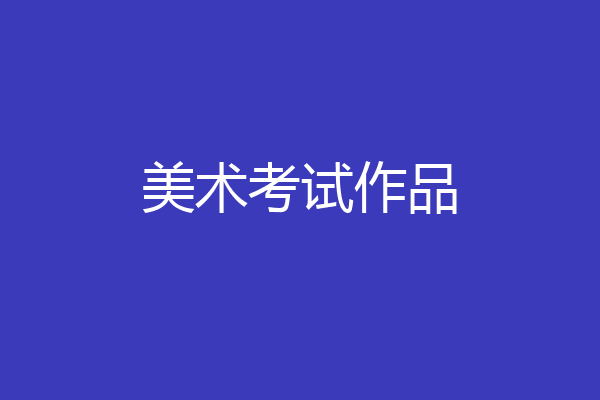 美术考试作品