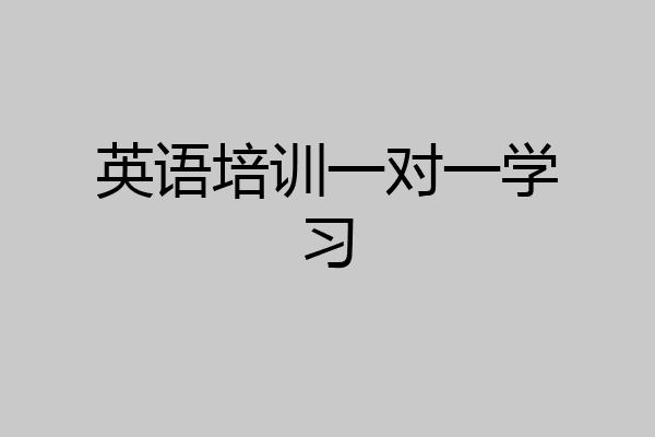 英语培训一对一学习