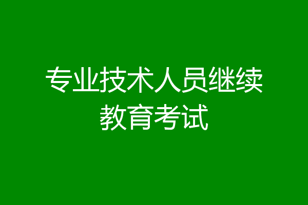 专业技术人员继续教育考试