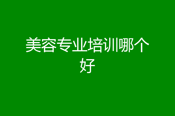 美容专业培训哪个好
