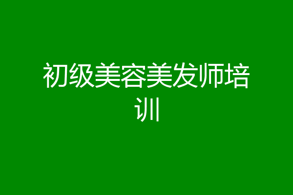初级美容美发师培训